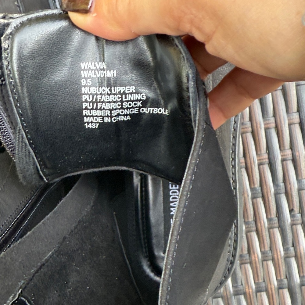 NWOT Steve Madden Black Men's walvia boots size 9.5 - Picture 6 of 11